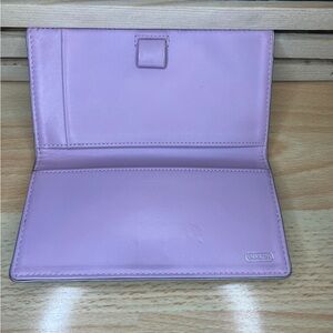 Coach Mettalic/Purple Checkbook